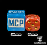 Close up of a 20mm effect marker token showing the slow status icon