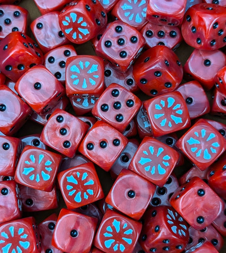 Custom resin D6 dice for fantasy ogre armies