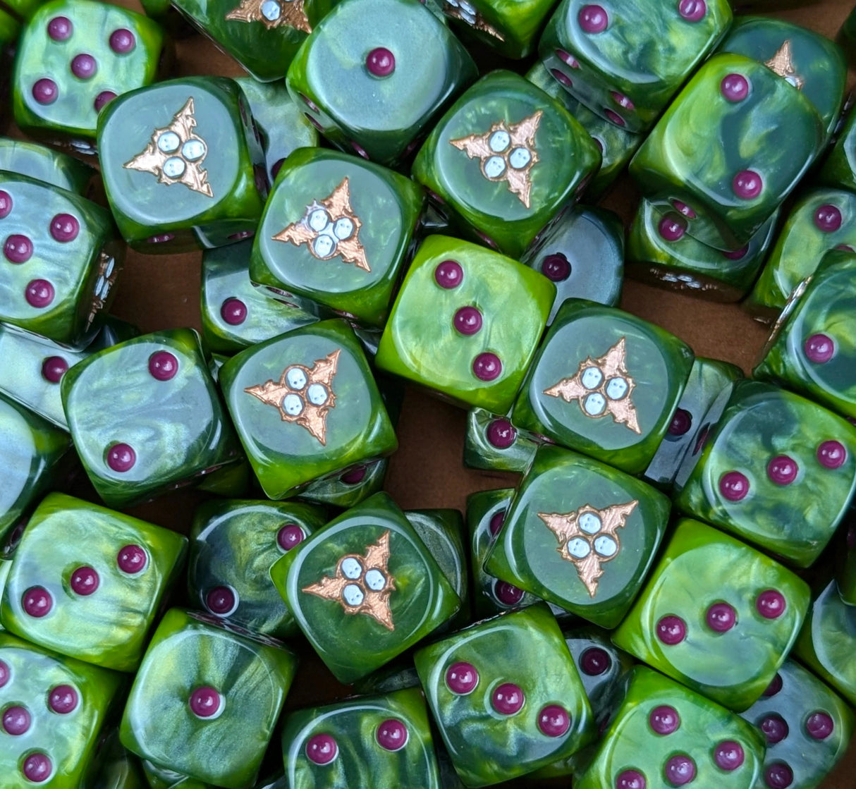 Custom resin D6 dice for sci-fi plague legions