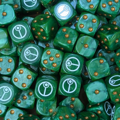 Sci-fi strategy dice set inspired by the Greater Good