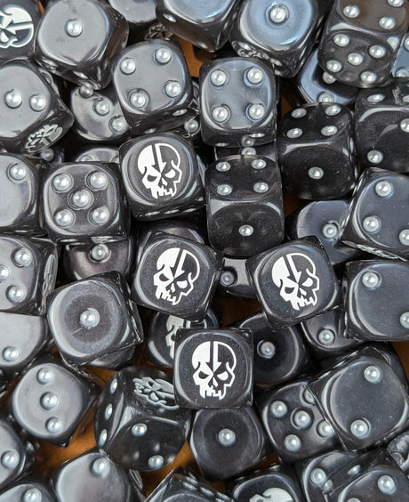 Custom resin D6 dice for sci-fi renegade warbands