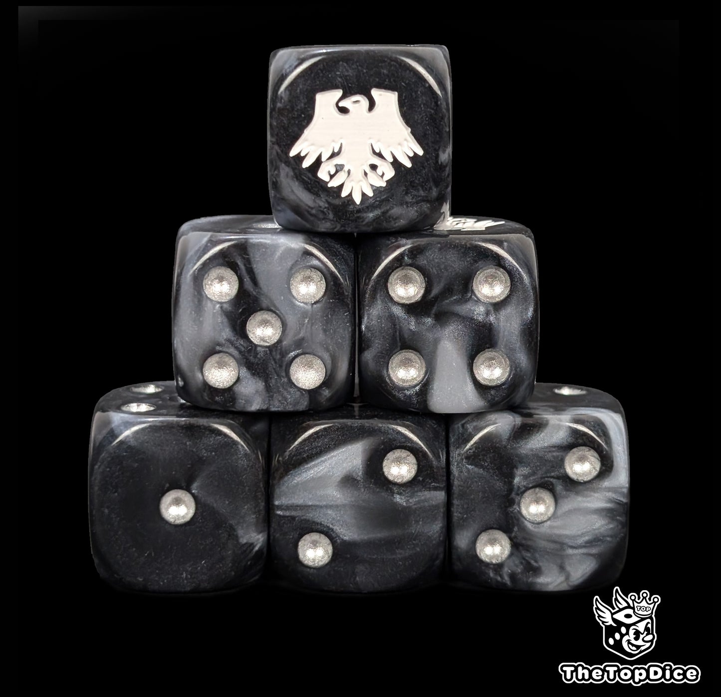 Resin D6 dice for raven guard kill team