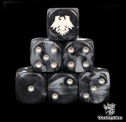 Resin D6 dice for raven guard kill team