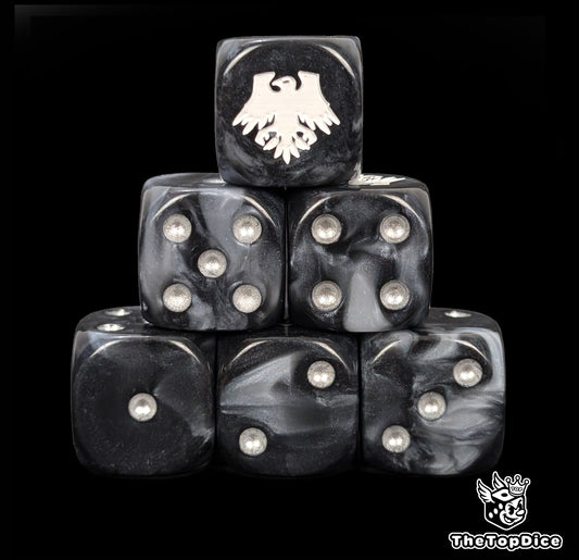 Resin D6 dice for raven guard kill team