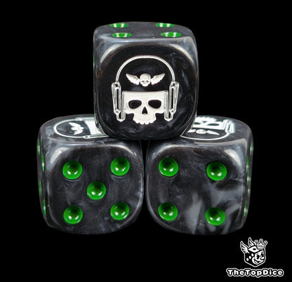 Resin D6 dice for grimdark trenchline regiments and battlegroups