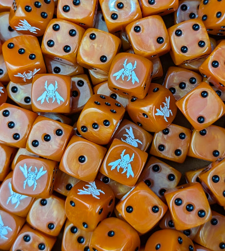 Custom resin D6 dice for sci-fi alien armies