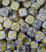 Custom resin D6 dice for sci-fi knight armies
