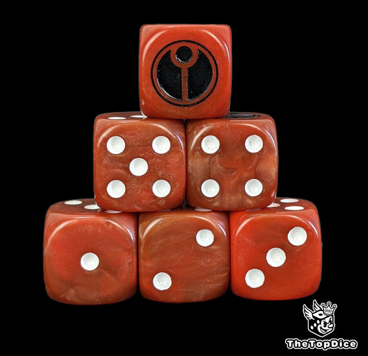 Red Tau kill team dice for warhammer 40k
