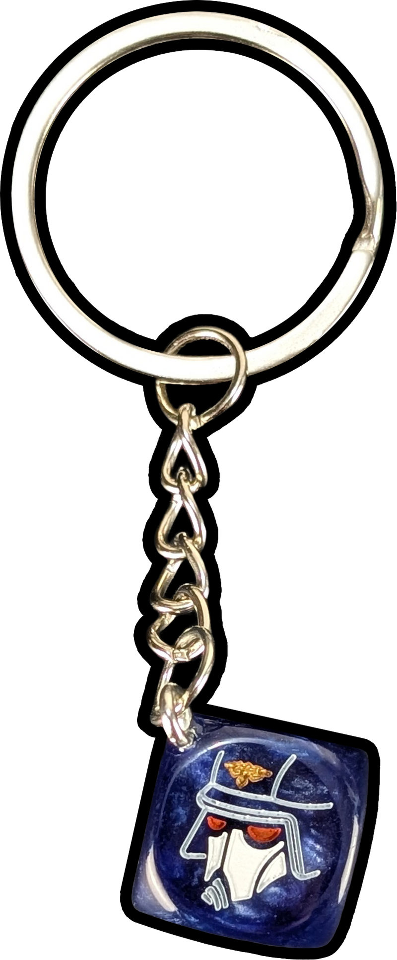 Gas-mask trench soldier resin dice keyring – TheTopDice