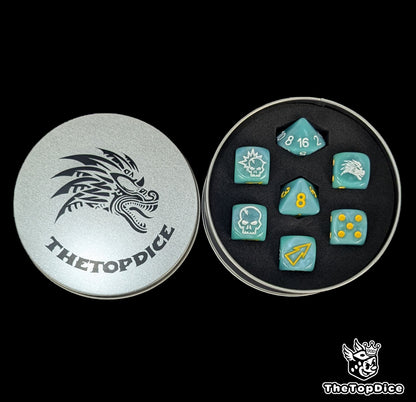 Amazon jungle theme dice set for fantasy leagues