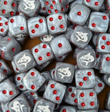 Custom resin D6 dice for sci-fi predator armies