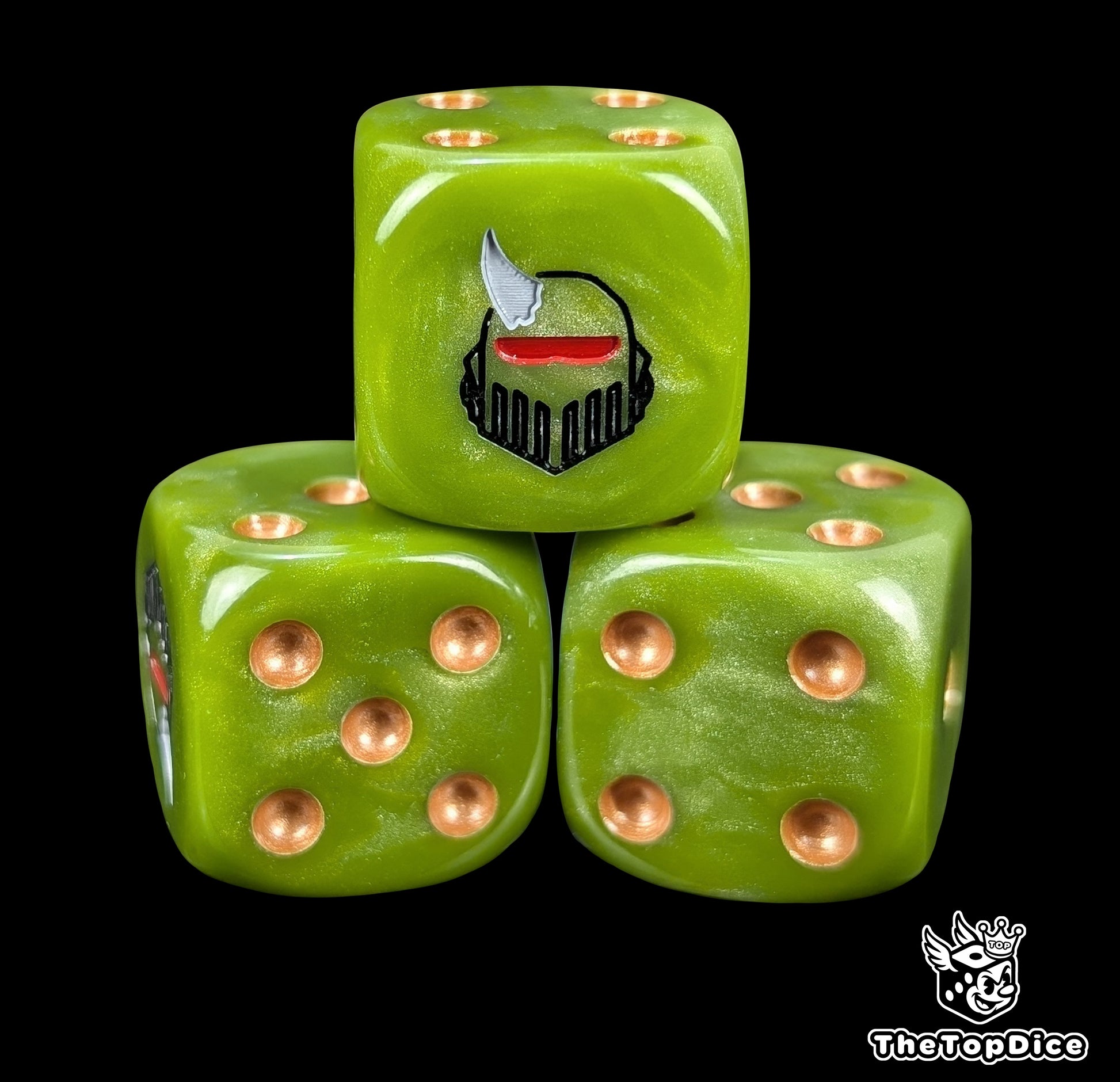 Plague Marines engraved dice for Warhammer and Kill Team