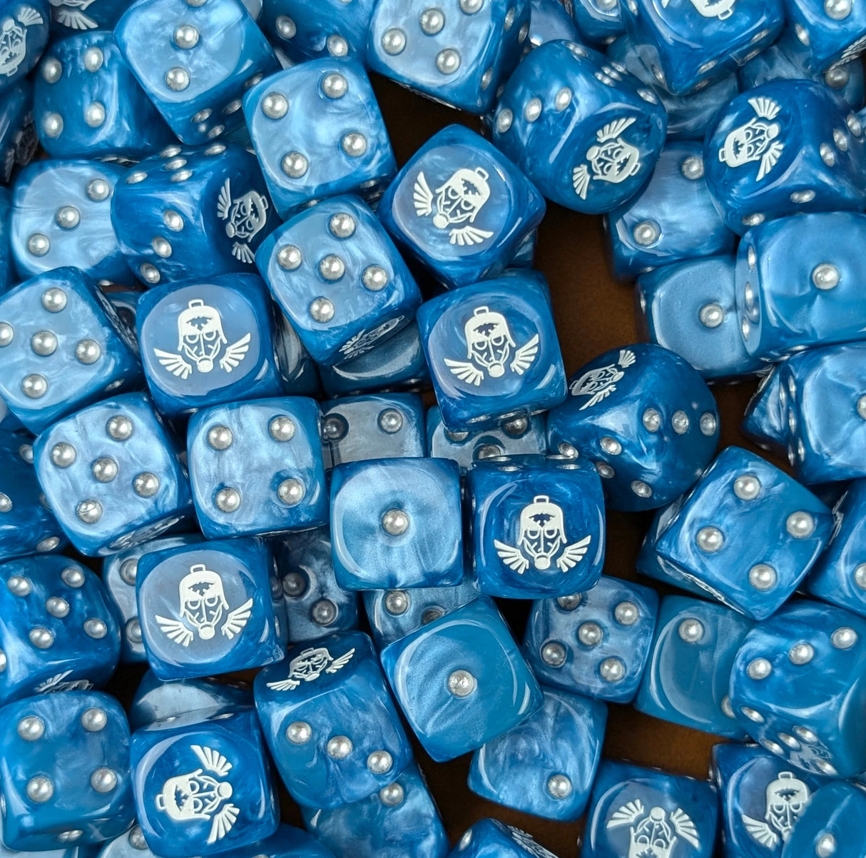 Custom resin D6 dice for sci-fi trench guard armies