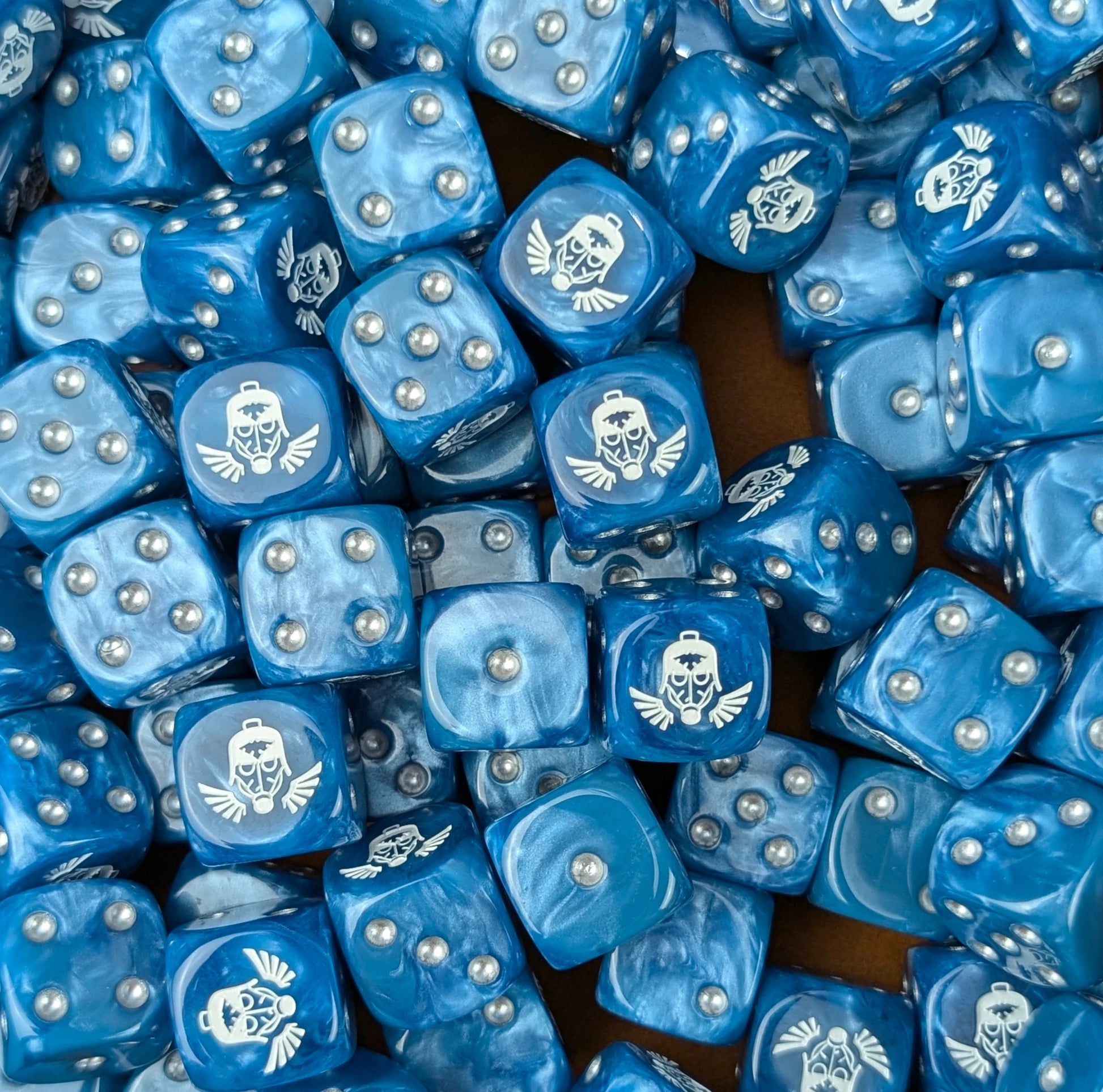 Custom resin D6 dice for sci-fi trench guard armies