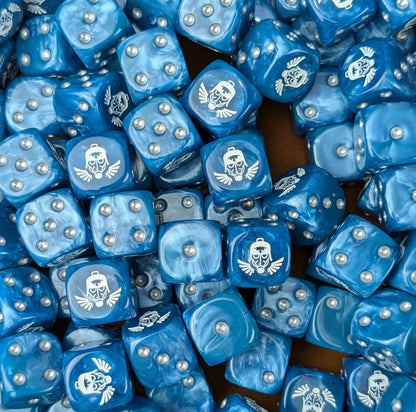 Custom resin D6 dice for sci-fi trench guard armies